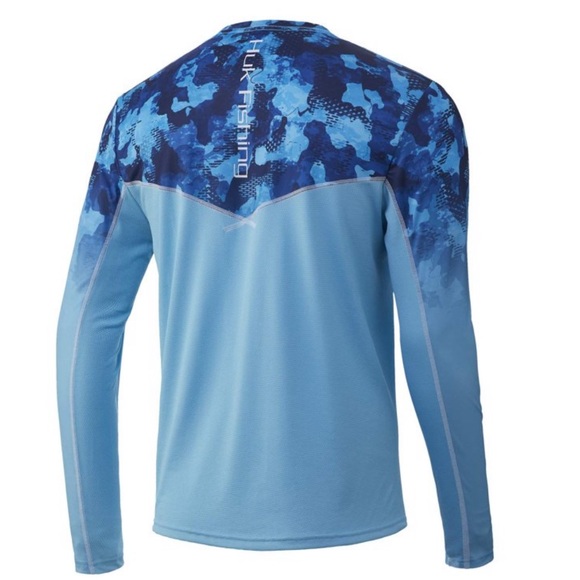 Camicia uomo LS Huk Icon X KC Refraction mimetica sbiadita